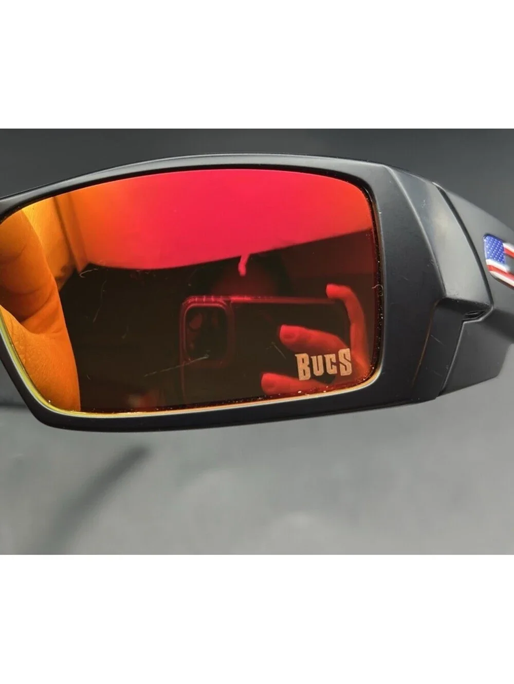 Oakley Gascan NFL Bengals Matte Black Ruby Iridium (BUCS Etched)